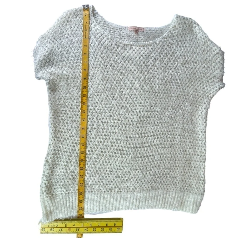 GIBSON Latimer Fuzzy Long Sleeve Sweater White Gold Size Medium - Picture 8 of 10